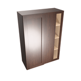 Espresso Assembled Wall Cabinet Corner Blind:  42" High 1 or 2 Door