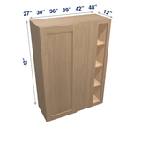 Harvest Assembled Wall Cabinet Corner Blind:  42" High 1 or 2 Door