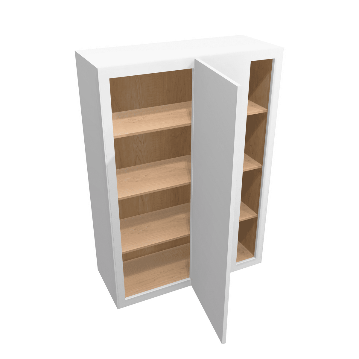 Luxor-White Assembled Wall Cabinet Corner Blind:  42" High 1 or 2 Door