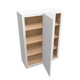 Luxor-White Assembled Wall Cabinet Corner Blind:  42" High 1 or 2 Door