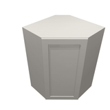 Misty-Grey Assembled Wall Cabinet Corner Diagonal 24" Deep