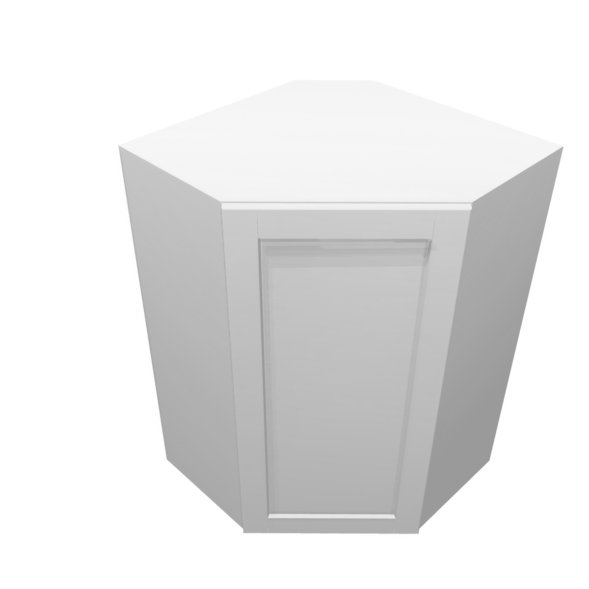 Luxor-White Assembled Wall Cabinet Corner Diagonal 24" Deep
