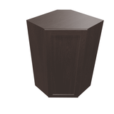 Espresso Assembled Wall Cabinet Corner Diagonal 24" Deep