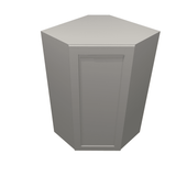 Misty-Grey Assembled Wall Cabinet Corner Diagonal 24" Deep