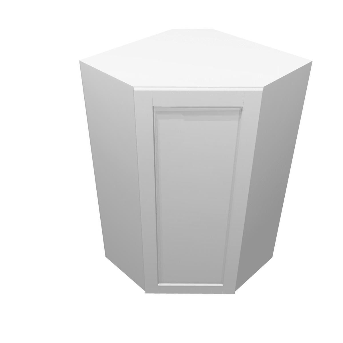 Luxor-White Assembled Wall Cabinet Corner Diagonal 24" Deep