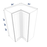 Smoky-Grey Assembled Wall Cabinet Corner Easy Reach