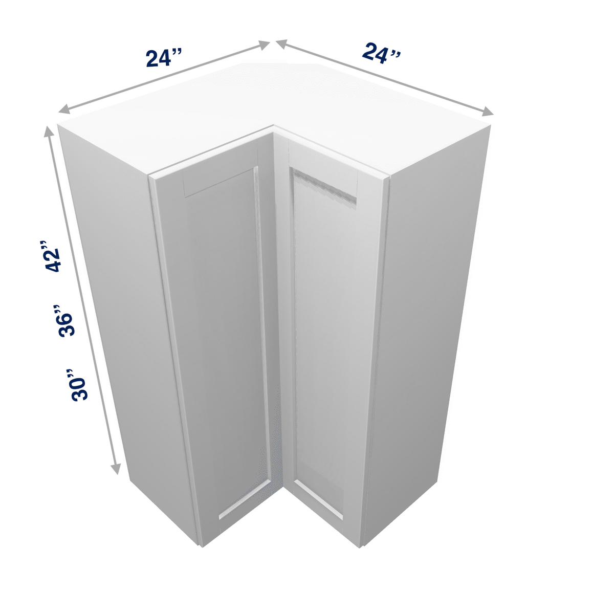 Luxor-White Assembled Wall Cabinet Corner Easy Reach