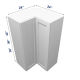 Luxor-White Assembled Wall Cabinet Corner Easy Reach