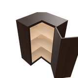 Espresso Assembled Wall Cabinet Corner Easy Reach