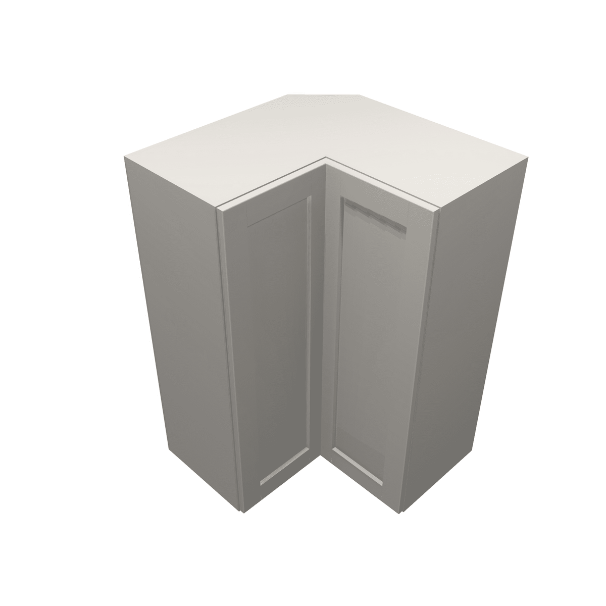 Misty-Grey Assembled Wall Cabinet Corner Easy Reach