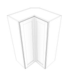 Smoky-Grey Assembled Wall Cabinet Corner Easy Reach