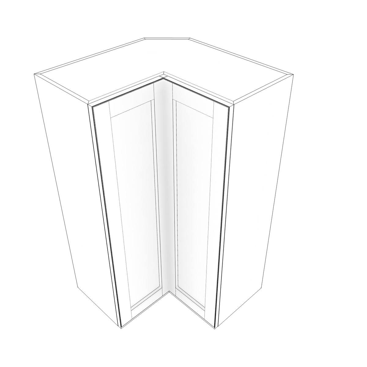 Smoky-Grey Assembled Wall Cabinet Corner Easy Reach
