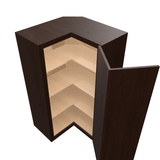Espresso Assembled Wall Cabinet Corner Easy Reach