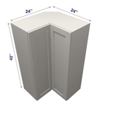 Misty-Grey Assembled Wall Cabinet Corner Easy Reach