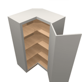 Misty-Grey Assembled Wall Cabinet Corner Easy Reach
