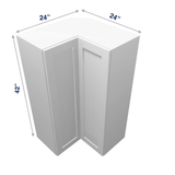 Luxor-White Assembled Wall Cabinet Corner Easy Reach