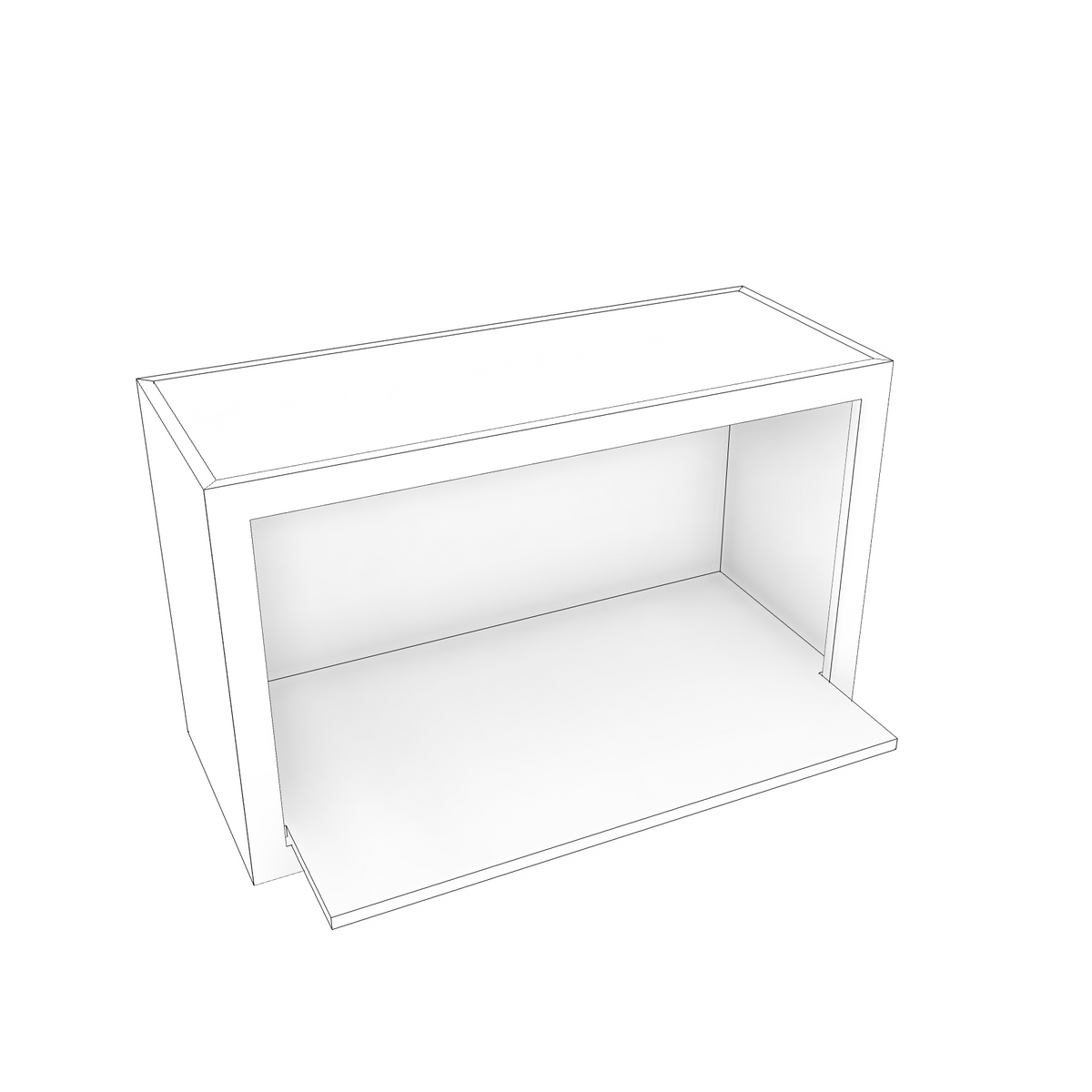 Smoky-Grey Assembled Wall Cabinet Microwave 30" Wide