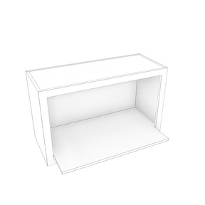 Smoky-Grey Assembled Wall Cabinet Microwave 30" Wide