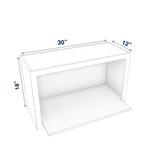 Smoky-Grey Assembled Wall Cabinet Microwave 30" Wide
