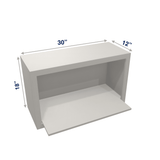 Misty-Grey Assembled Wall Cabinet Microwave 30" Wide