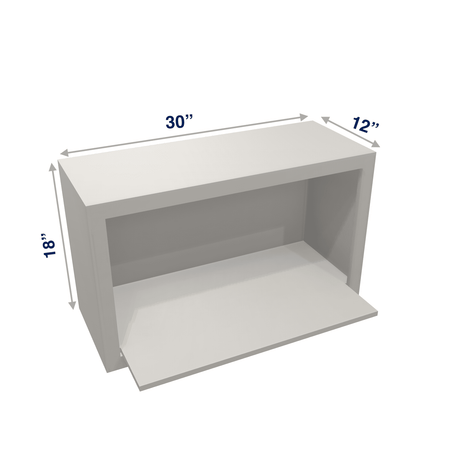 Misty-Grey Assembled Wall Cabinet Microwave 30" Wide