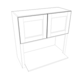 Smoky-Grey Assembled Wall Cabinet Microwave 30" Wide
