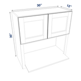 Smoky-Grey Assembled Wall Cabinet Microwave 30" Wide