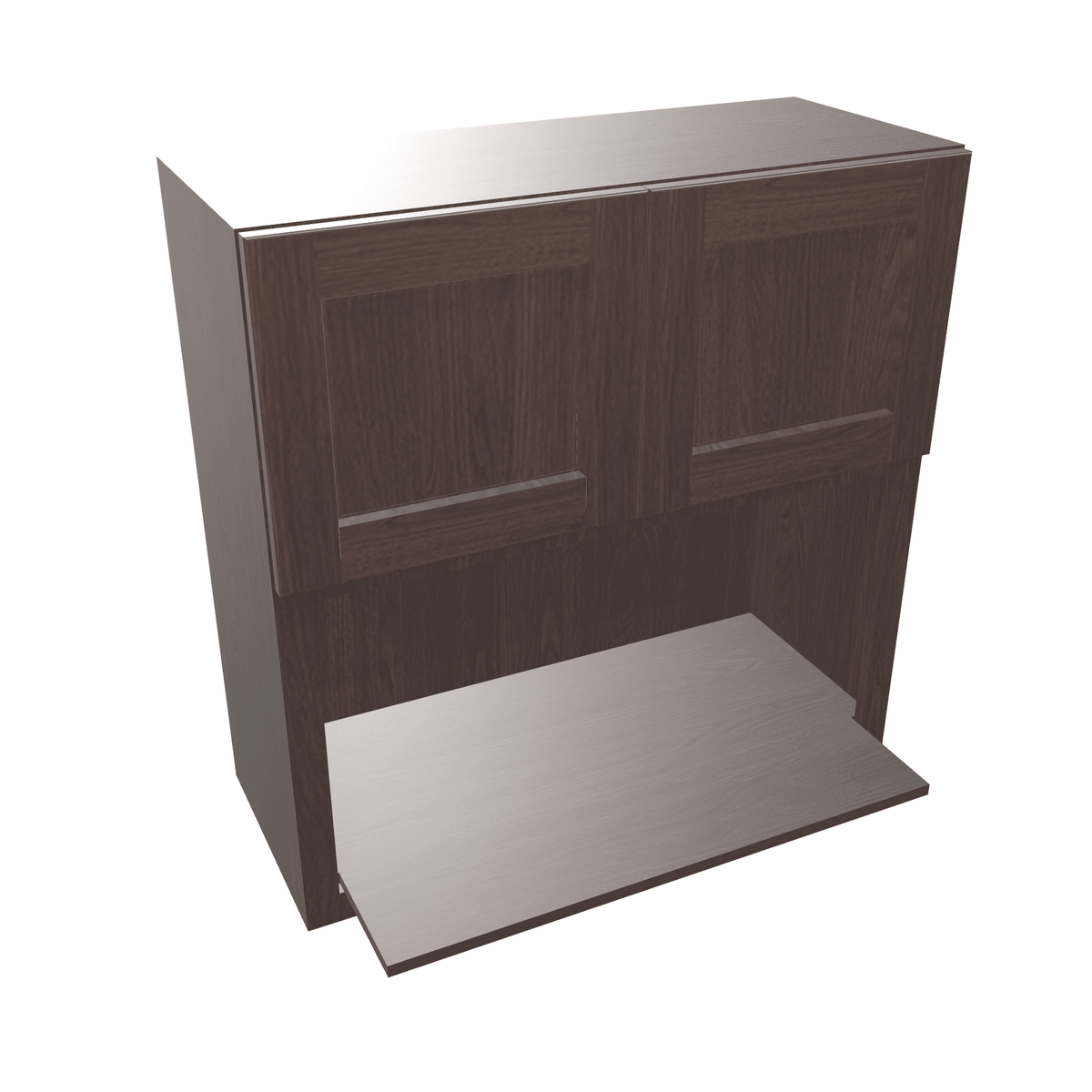Espresso Assembled Wall Cabinet Microwave 30" Wide