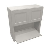 Misty-Grey Assembled Wall Cabinet Microwave 30" Wide