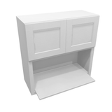 Luxor-White Assembled Wall Cabinet Microwave 30" Wide