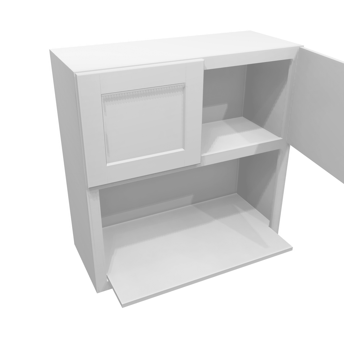 Luxor-White Assembled Wall Cabinet Microwave 30" Wide