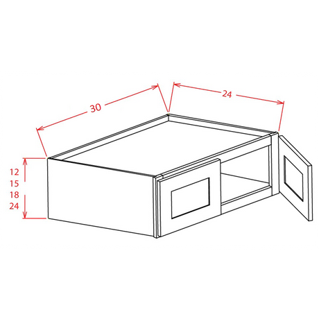 Wall Cabinet Refrigerator 24" Deep