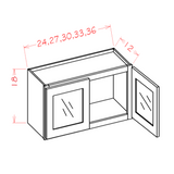 Wall Cabinet Stacker Wall 2 Door 18" High