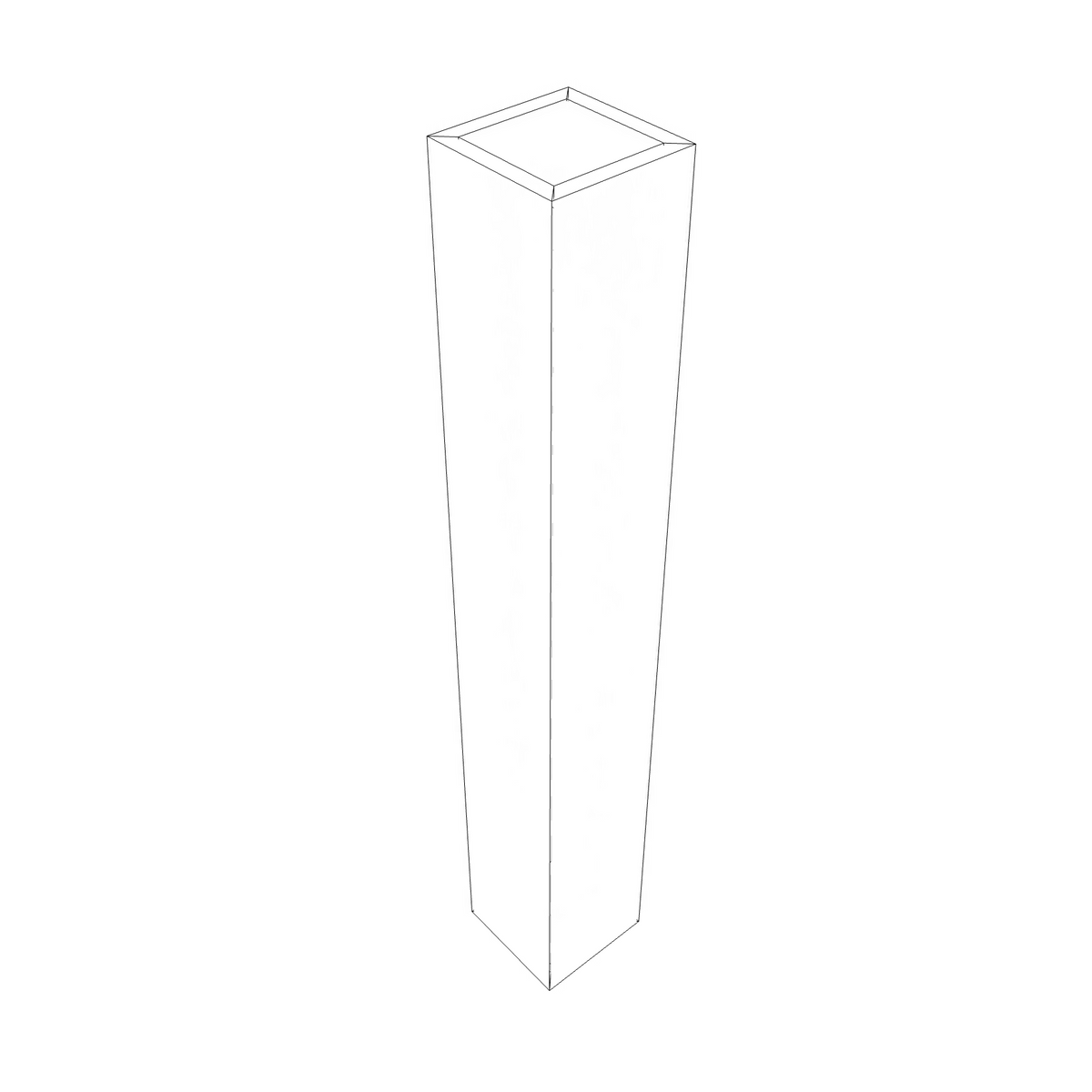 Smoky-Grey: Accessory Square Decorative Post