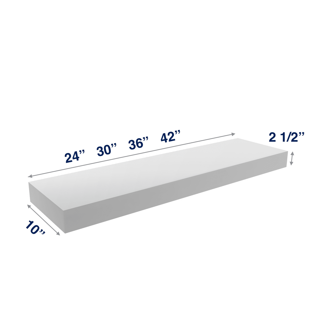 Luxor-White: Accessory Floating Shelf
