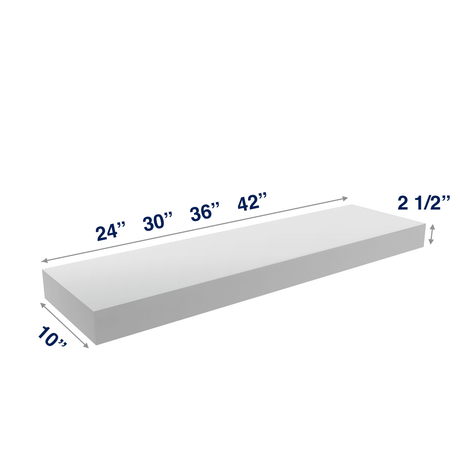 Luxor-White: Accessory Floating Shelf