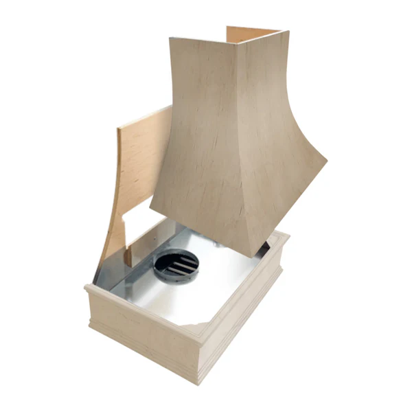 Haven Harbor Hood WIL 3V Wilmington Angled Walnut Band Smooth Wood - unfinished front view