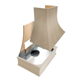 Haven Harbor Hood WIL 3V Wilmington Angled Walnut Band Smooth Wood - unfinished front view