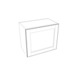Smoky-Grey Assembled Wall Cabinet Abridged 18" High 1 Door 21" Wide