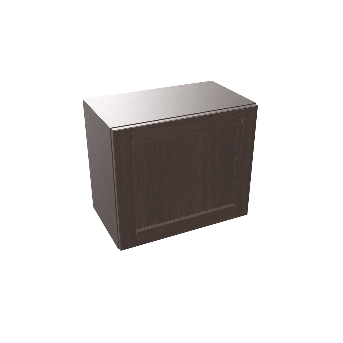 Espresso Assembled Wall Cabinet Abridged 18" High 1 Door 21" Wide