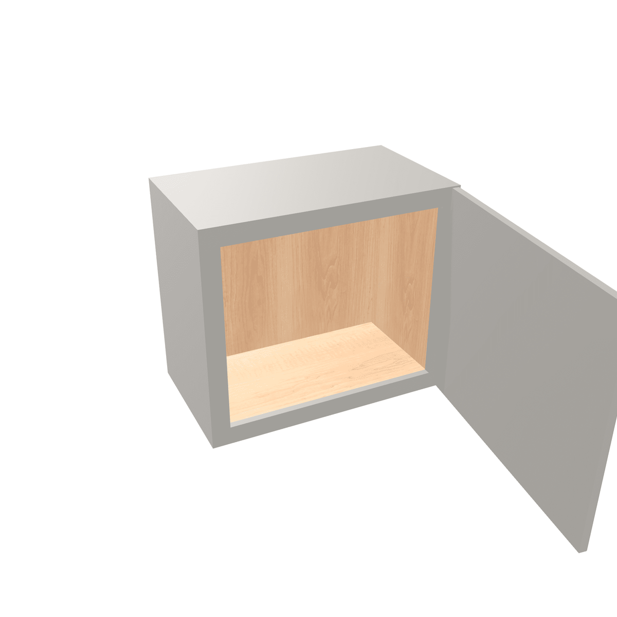 Misty-Grey Assembled Wall Cabinet Abridged 18" High 1 Door 21" Wide