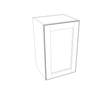 Smoky-Grey Assembled Wall Cabinet Abridged 24" High 1 Door