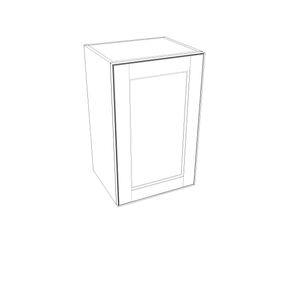 Smoky-Grey Assembled Wall Cabinet Abridged 24" High 1 Door