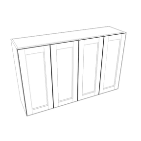 Smoky-Grey Assembled Wall Cabinet 4 Door 30" High