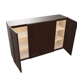 Espresso Assembled Wall Cabinet 4 Door 30" High