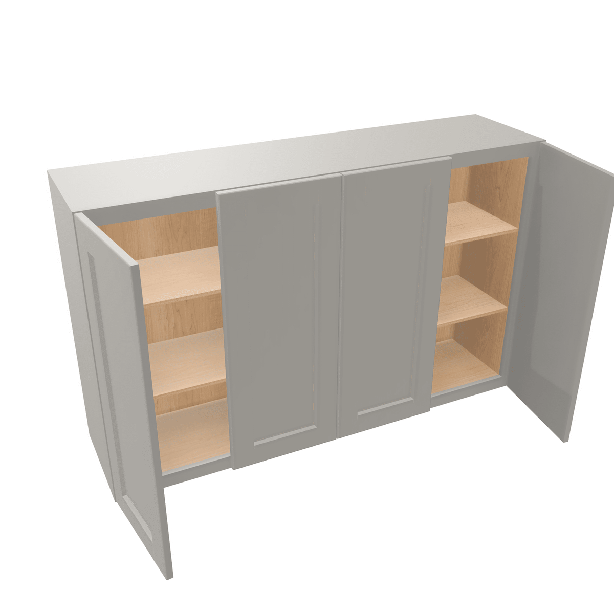Misty-Grey Assembled Wall Cabinet 4 Door 30" High