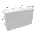 Luxor-White Assembled Wall Cabinet 4 Door 30" High