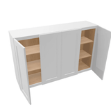 Luxor-White Assembled Wall Cabinet 4 Door 30" High